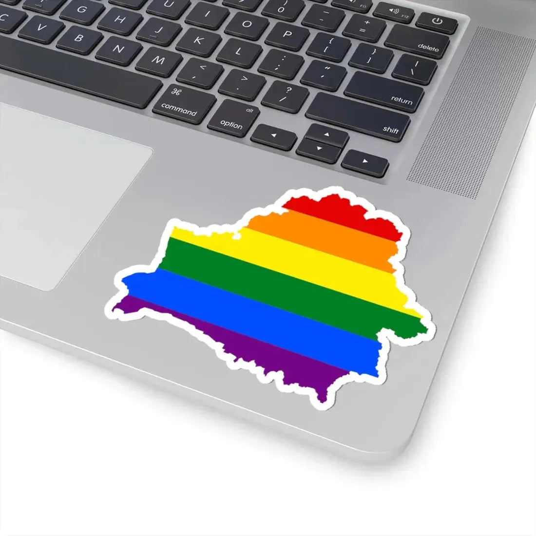 LGBT flag map of Belarus (Belarus) STICKER Vinyl Kiss-Cut Decal - The Sticker Space