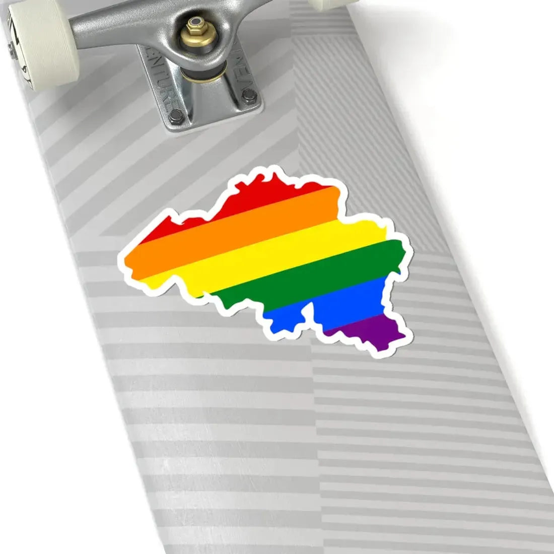 LGBT flag map of Belgium (Belgium) STICKER Vinyl Kiss-Cut Decal - The Sticker Space