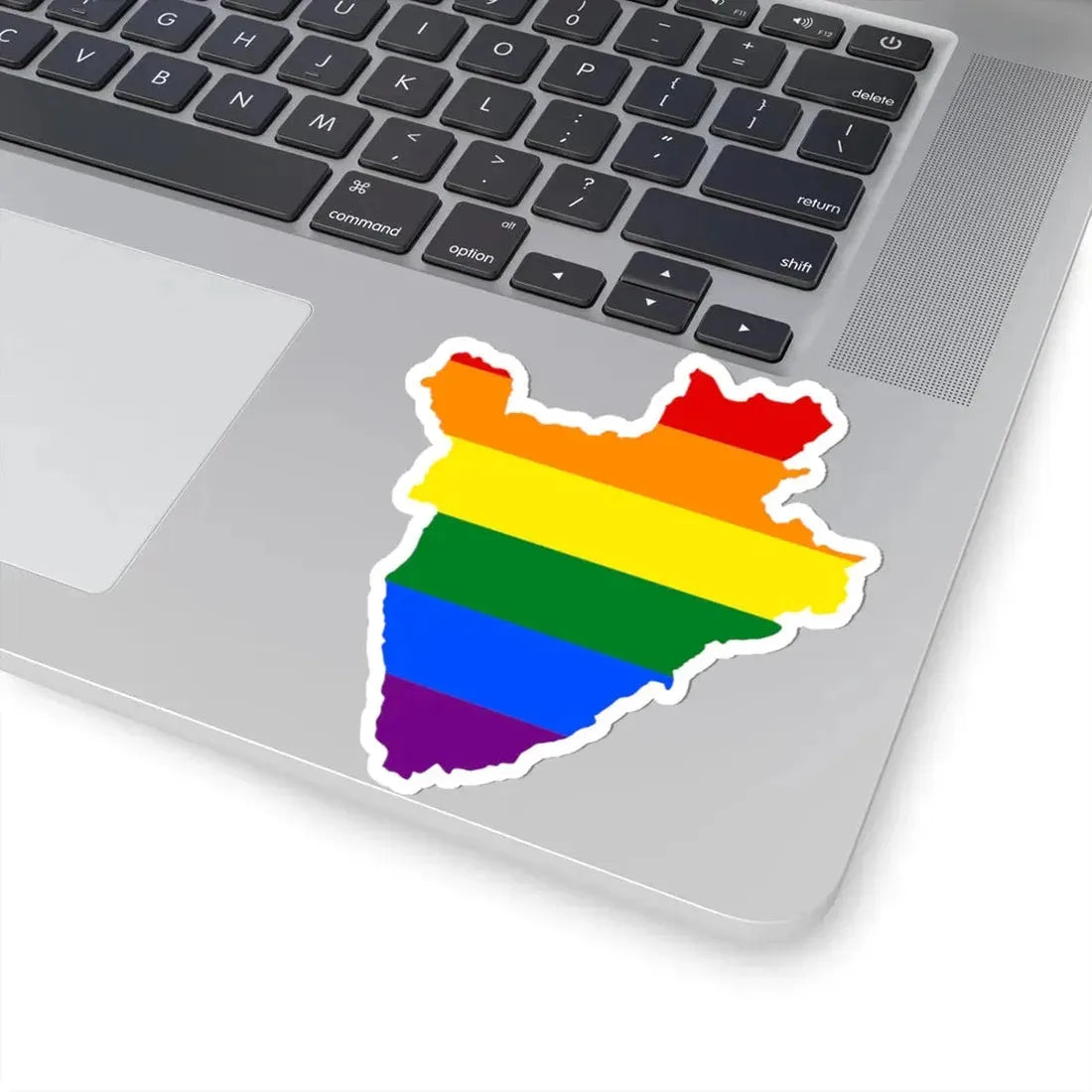 LGBT flag map of Burundi (Burundi) STICKER Vinyl Kiss-Cut Decal - The Sticker Space