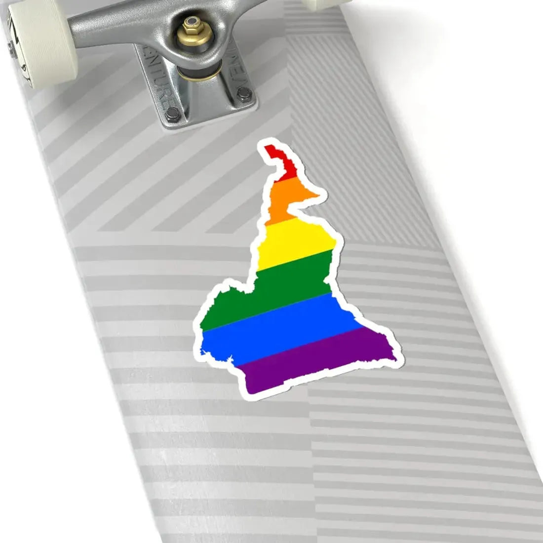 LGBT flag map of Cameroon (Cameroon) STICKER Vinyl Kiss-Cut Decal - The Sticker Space