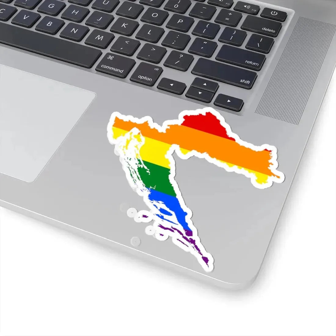 LGBT flag map of Croatia (Croatia) STICKER Vinyl Kiss-Cut Decal - The Sticker Space