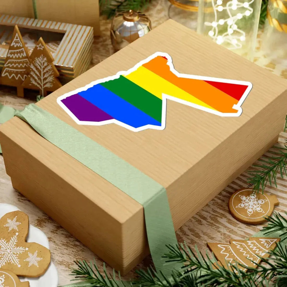 LGBT flag map of Jordan (Jordan) STICKER Vinyl Kiss-Cut Decal - The Sticker Space