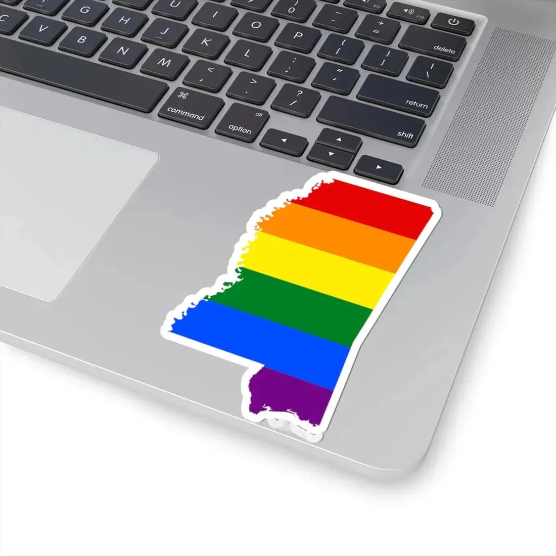 LGBT flag map of Mississippi (United States) STICKER Vinyl Kiss-Cut Decal - The Sticker Space