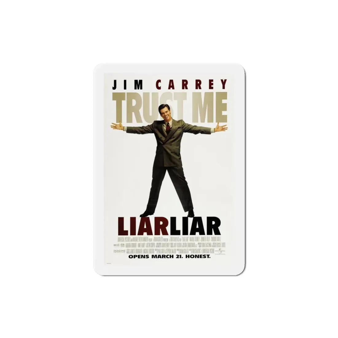 Liar Liar 1997 Movie Poster Refrigerator Magnet - The Sticker Space