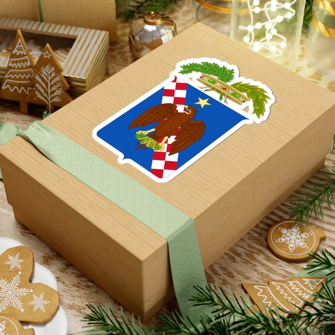 Libero consorzio comunale di Ragusa-Stemma alt (Italy) (Coat of Arms) STICKER Vinyl Kiss-Cut Decal - The Sticker Space