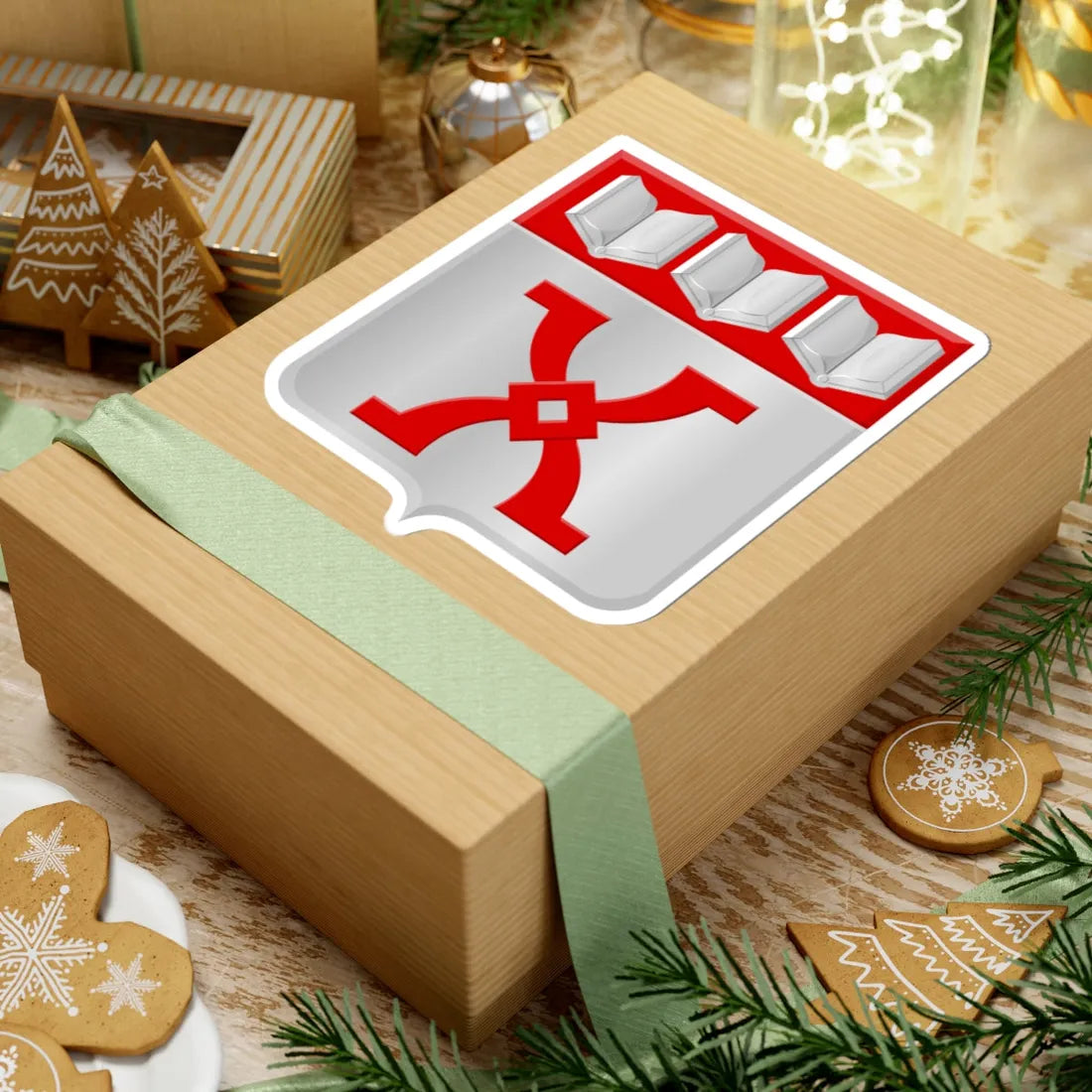 Libin wapen (Belgium) (Coat of Arms) STICKER Vinyl Kiss-Cut Decal - The Sticker Space