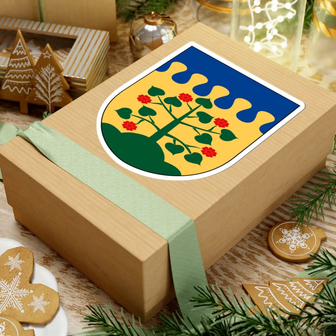 Lindbergs församling vapen (Sweden) (Coat of Arms) STICKER Vinyl Kiss-Cut Decal - The Sticker Space