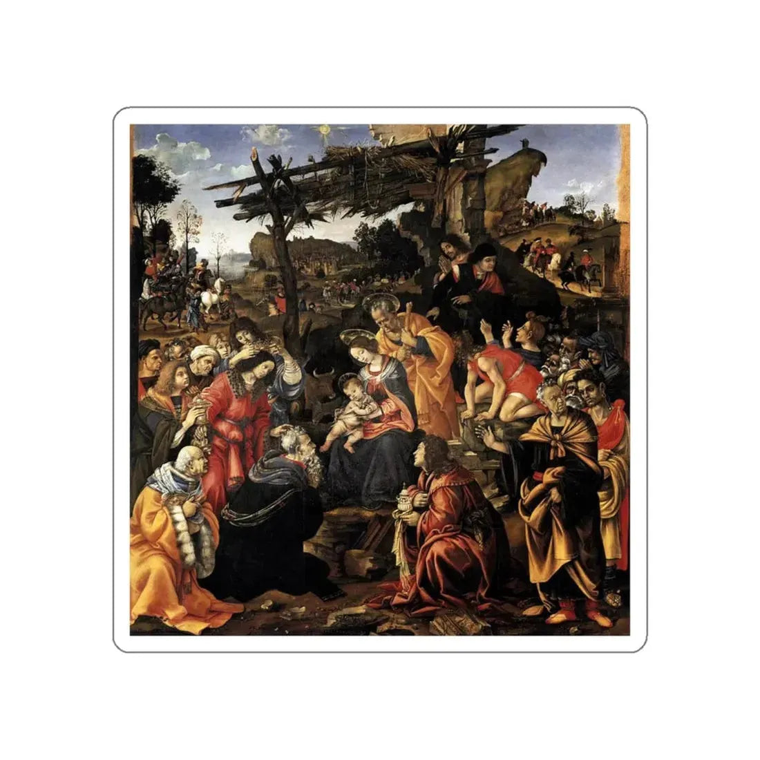 LIPPI, Filippino - Adoration of the Magi (Artwork) STICKER Vinyl Die-Cut Decal - The Sticker Space