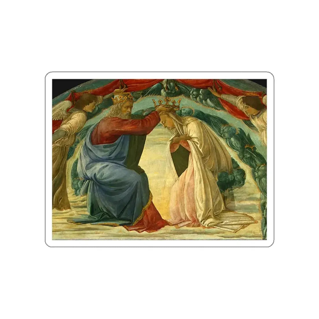LIPPI, Filippino - The Coronation of the Virgin (detail) (Artwork) STICKER Vinyl Die-Cut Decal - The Sticker Space