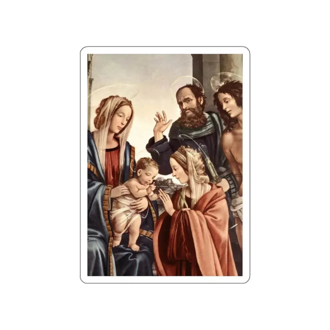 LIPPI, Filippino - The Marriage of St Catherine (detail) (Artwork) STICKER Vinyl Die-Cut Decal - The Sticker Space
