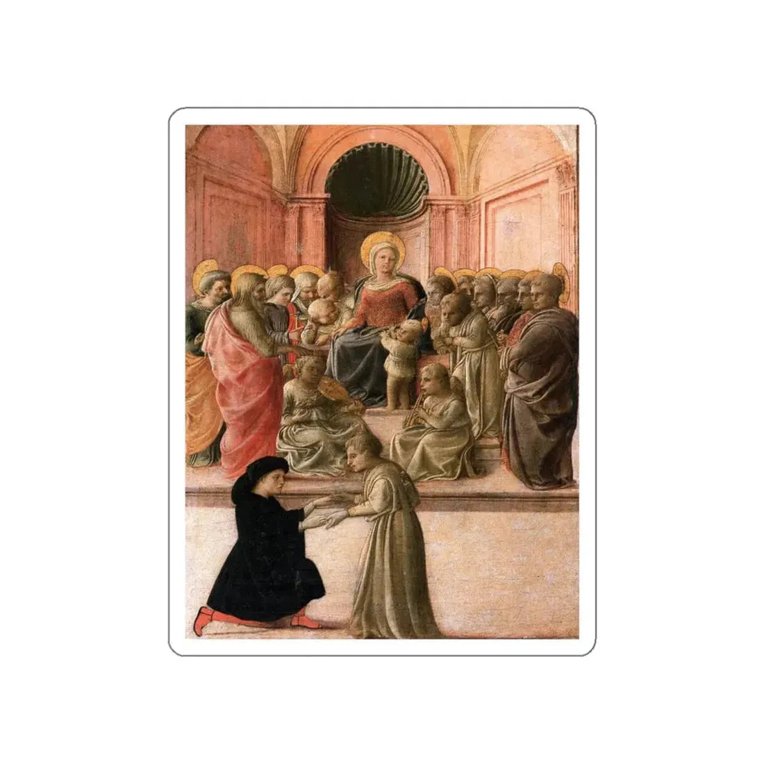 LIPPI, Fra Filippo - 1430-Virgin and Child with Saints, Angels, and a Donor (Artwork) STICKER Vinyl Die-Cut Decal - The Sticker Space