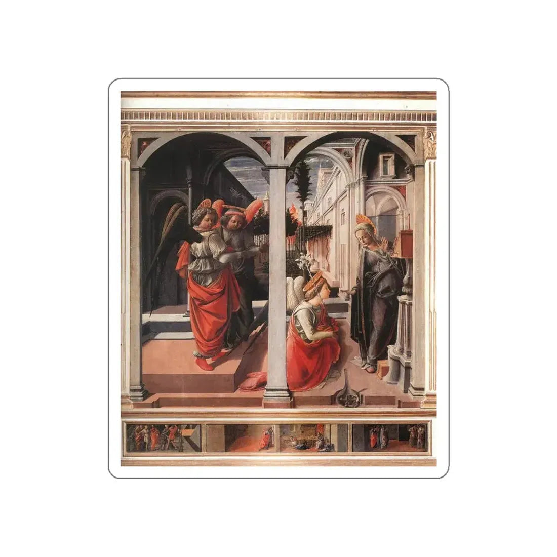 LIPPI, Fra Filippo - 1440-Annunciation2 (Artwork) STICKER Vinyl Die-Cut Decal - The Sticker Space