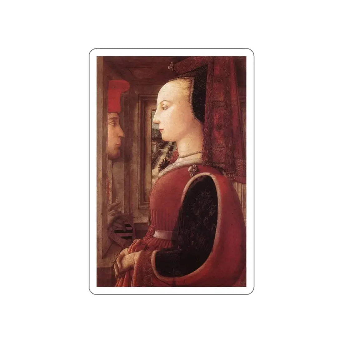 LIPPI, Fra Filippo - 1450-Portrait of a Man and a Woman (Artwork) STICKER Vinyl Die-Cut Decal - The Sticker Space