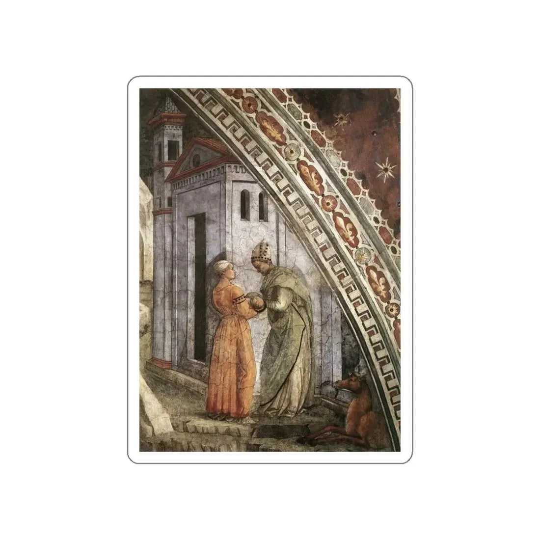 LIPPI, Fra Filippo - 1452-66 Prato-St Stephen is Born and Replaced by Another Child (detail)2 (Artwork) STICKER Vinyl Die-Cut Decal - The Sticker Space