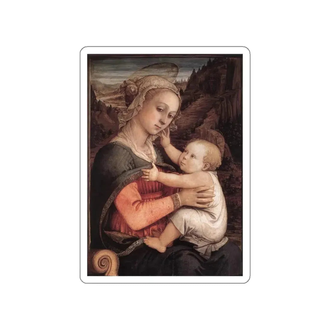 LIPPI, Fra Filippo - 1460-Madonna and Child (Artwork) STICKER Vinyl Die-Cut Decal - The Sticker Space