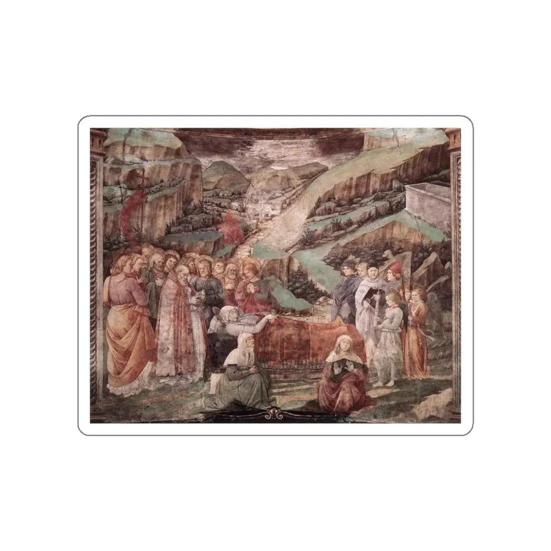 LIPPI, Fra Filippo - 1466-69 Spoleto-Death of the Virgin (Artwork) STICKER Vinyl Die-Cut Decal - The Sticker Space