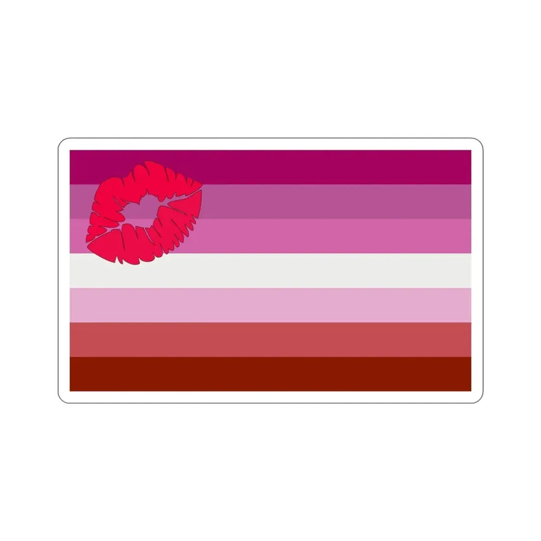 Lipstick Lesbian Pride Flag STICKER Vinyl Die-Cut Decal - The Sticker Space