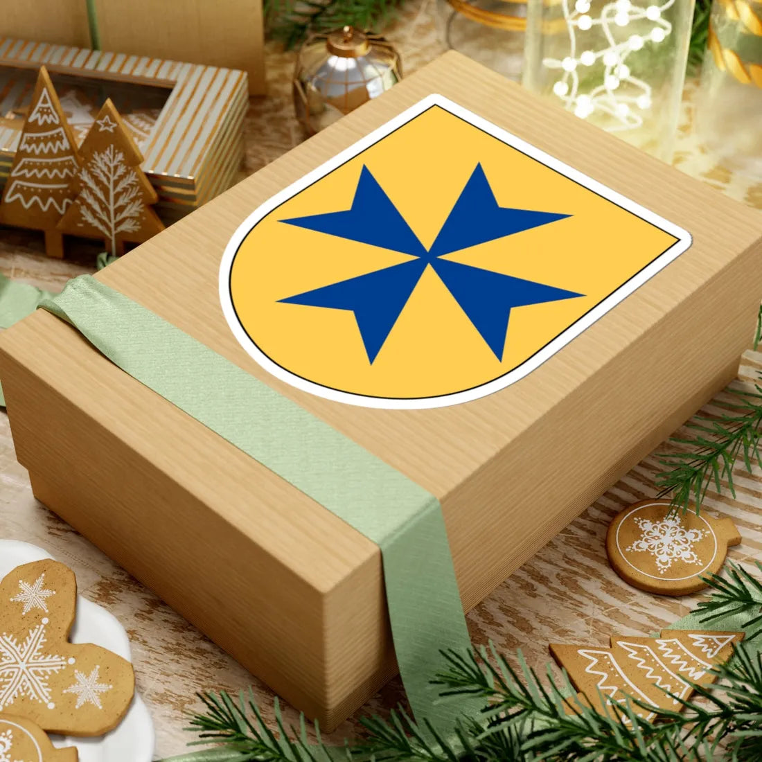 Livgardet 115. militärpoliskompaniet vapen (Sweden) (Coat of Arms) STICKER Vinyl Kiss-Cut Decal - The Sticker Space