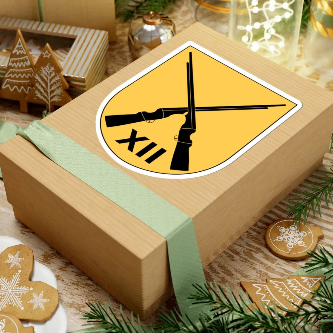 Livgardet 12. motoriserade skyttebataljonens stab vapen (Sweden) (Coat of Arms) STICKER Vinyl Kiss-Cut Decal - The Sticker Space