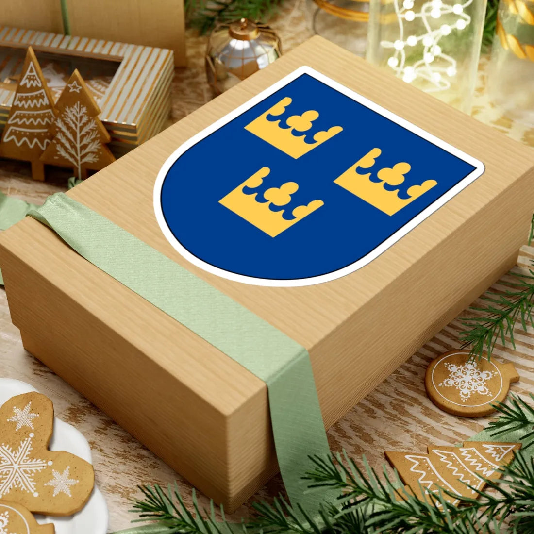 Livgardet Internationella utbildningsenheten vapen (Sweden) (Coat of Arms) STICKER Vinyl Kiss-Cut Decal - The Sticker Space