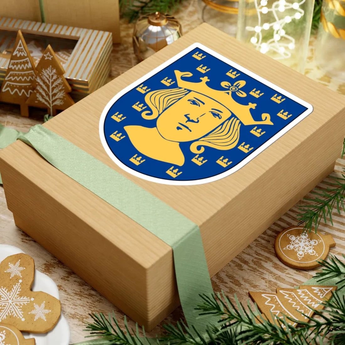 Livgardet Kommendantstaben vapen (Sweden) (Coat of Arms) STICKER Vinyl Kiss-Cut Decal - The Sticker Space