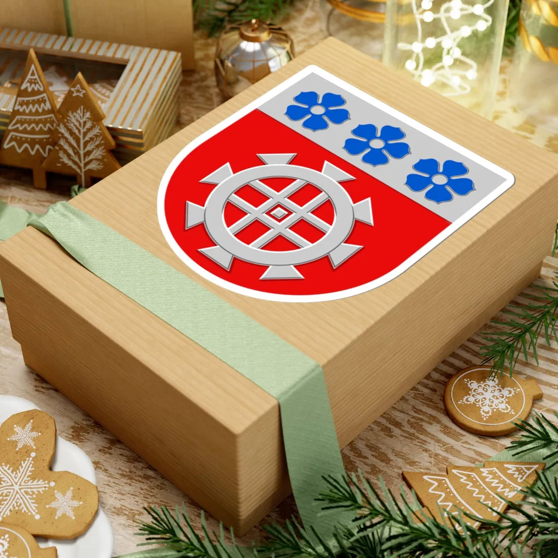 Längelmäki.vaakuna (Finland) (Coat of Arms) STICKER Vinyl Kiss-Cut Decal - The Sticker Space