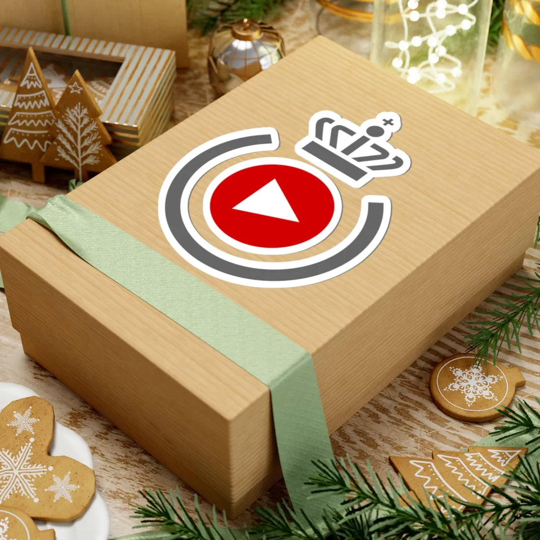 Logo for the Danish Defence Media Agency (Denmark) (Coat of Arms) STICKER Vinyl Kiss-Cut Decal - The Sticker Space