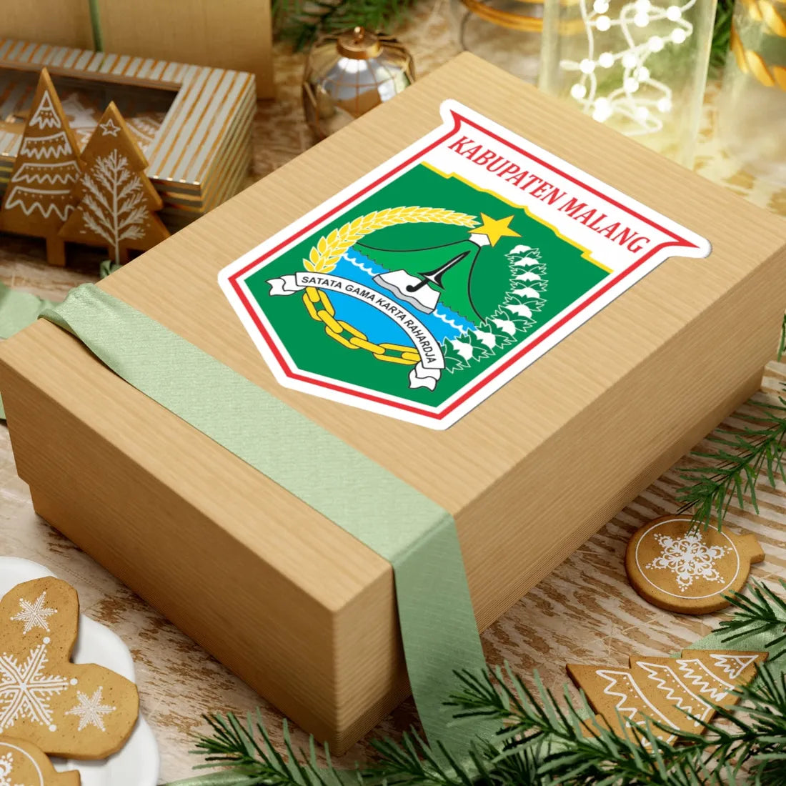 Logo Kabupaten Malang - Seal of Malang Regency (Indonesia) (Coat of Arms) STICKER Vinyl Kiss-Cut Decal - The Sticker Space