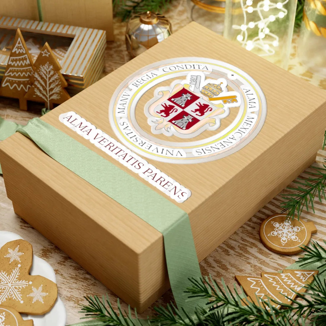 Logo Universidad Pontificia de México (Mexico) (Coat of Arms) STICKER Vinyl Kiss-Cut Decal - The Sticker Space