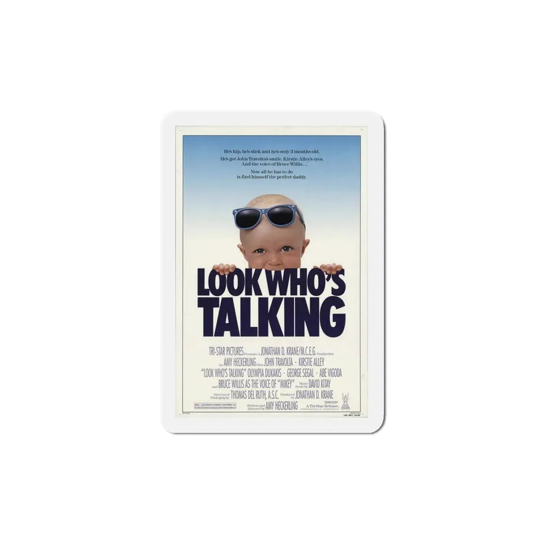 Look Who's Talking 1989 Movie Poster Refrigerator Magnet - The Sticker Space