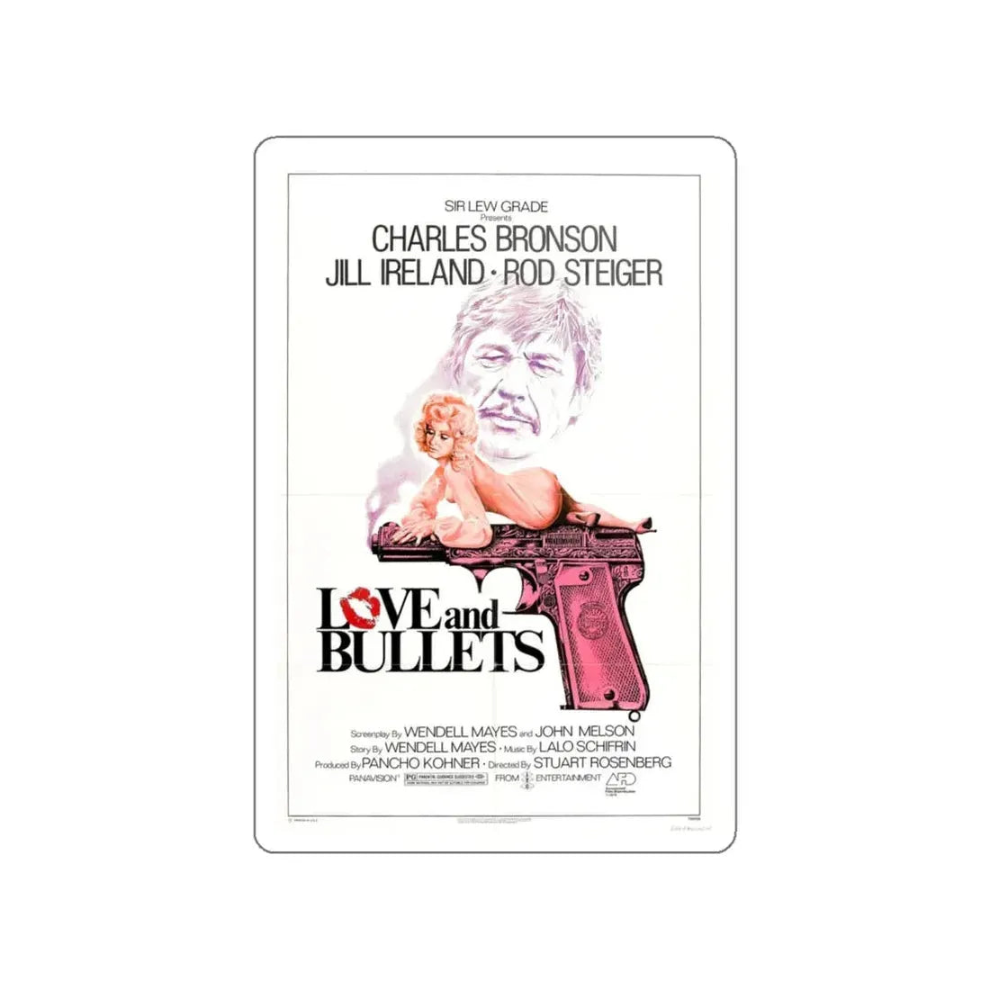LOVE AND BULLETS 1979 Movie Poster STICKER Vinyl Die-Cut Decal - The Sticker Space