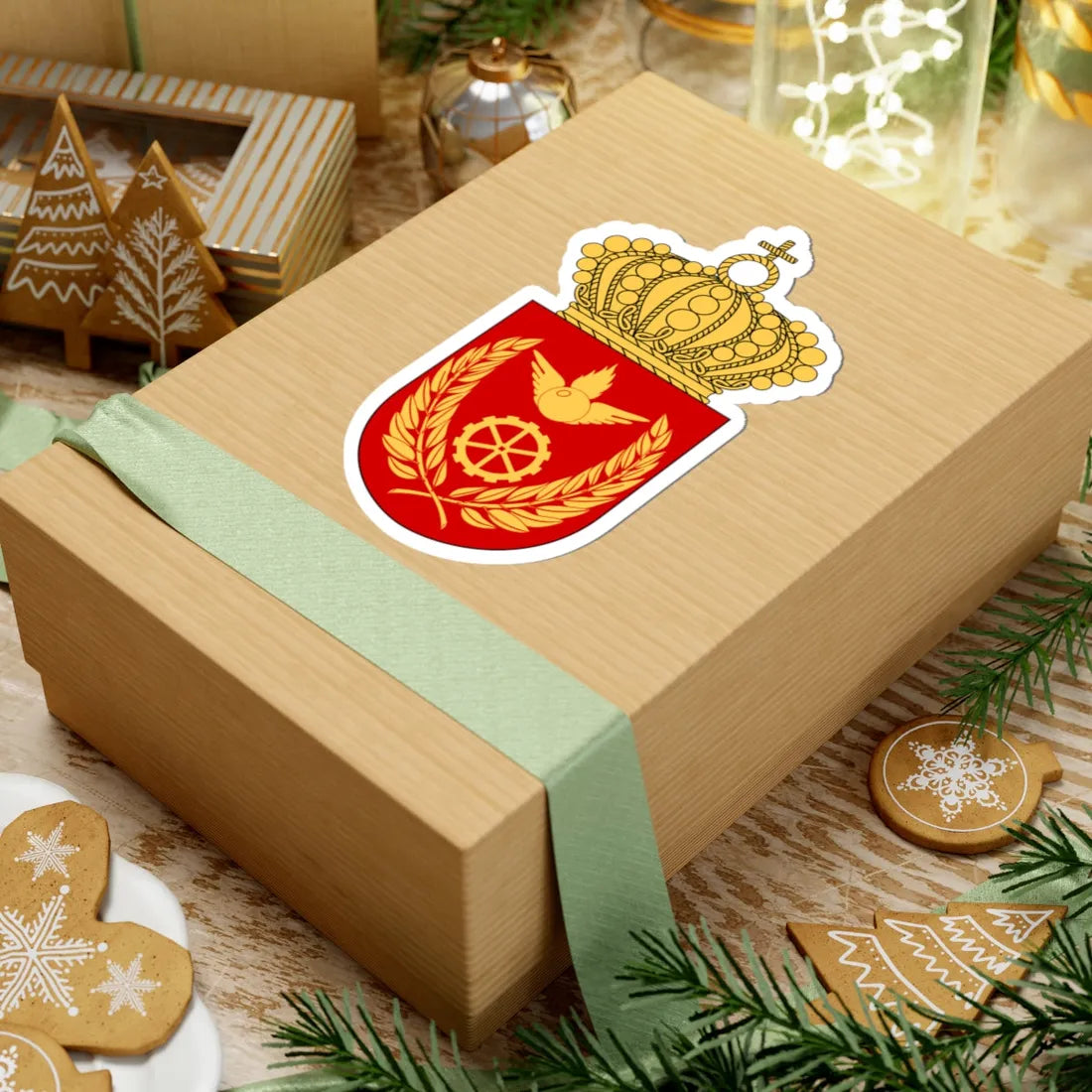 Luftvärnets officershögskola och tekniska skola vapen 1982 (Sweden) (Coat of Arms) STICKER Vinyl Kiss-Cut Decal - The Sticker Space