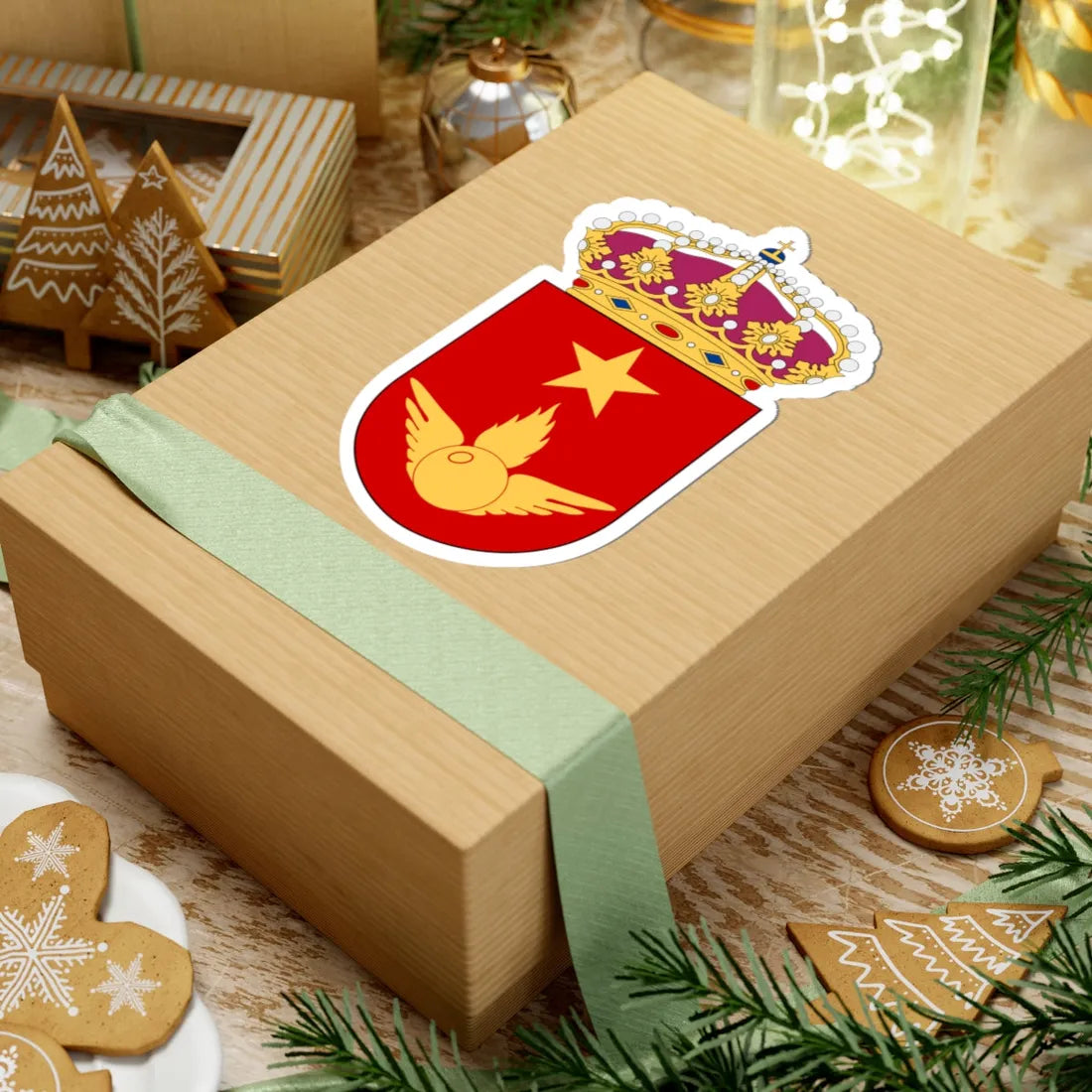 Luftvärnsskjutskolan vapen (Sweden) (Coat of Arms) STICKER Vinyl Kiss-Cut Decal - The Sticker Space