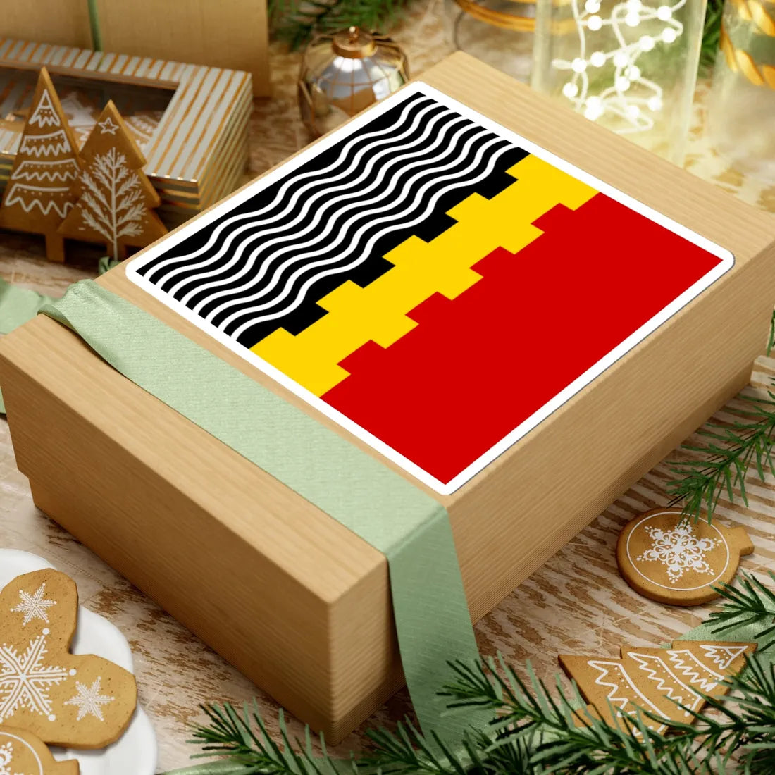 Lutuhyne flag (Ukraine) STICKER Vinyl Kiss-Cut Decal - The Sticker Space