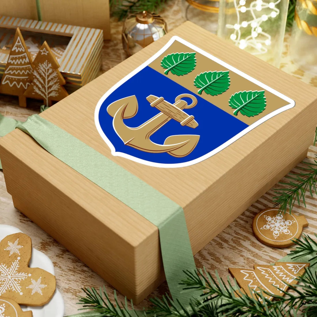 Maarianhamina.vaakuna (Finland) (Coat of Arms) STICKER Vinyl Kiss-Cut Decal - The Sticker Space