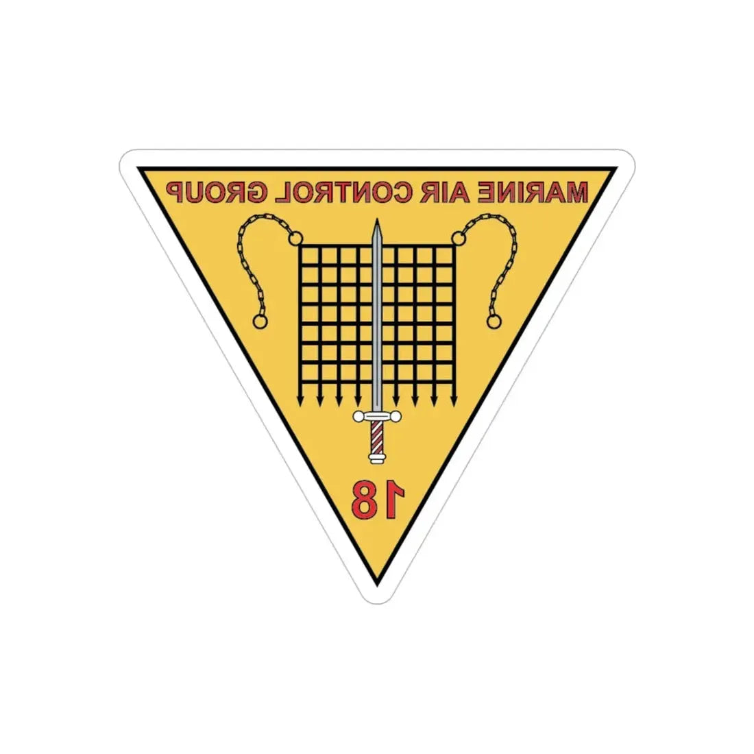 MACG 18 (USMC) REVERSE PRINT Transparent Die-Cut STICKER - The Sticker Space