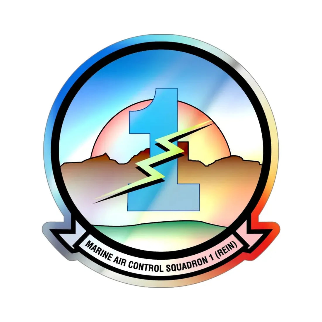 MACS 1 (USMC) Holographic STICKER Die-Cut Vinyl Decal - The Sticker Space