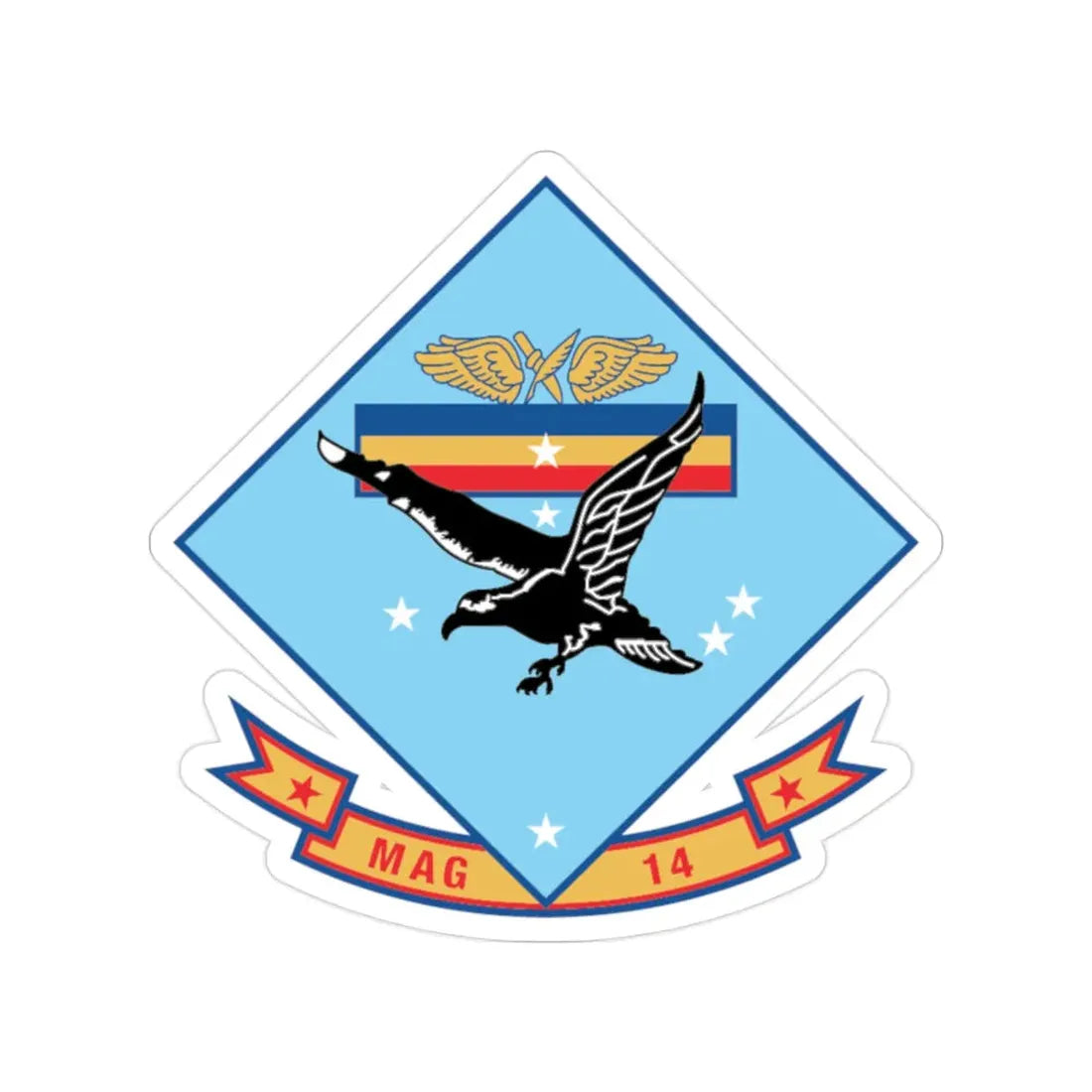 MAG 14 (USMC) Transparent STICKER Die-Cut Vinyl Decal - The Sticker Space