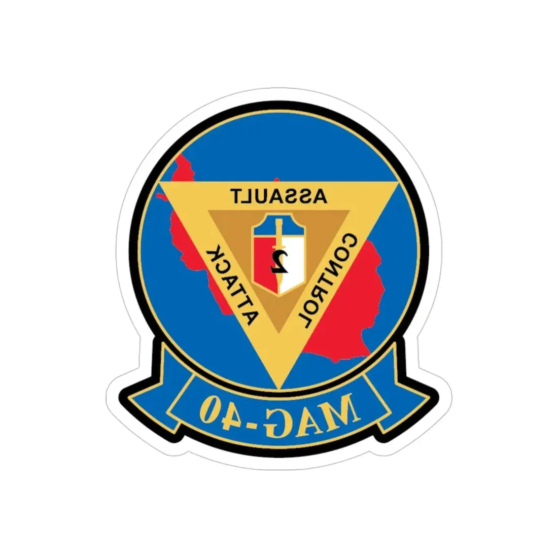 MAG 40 1 (USMC) REVERSE PRINT Transparent Die-Cut STICKER - The Sticker Space