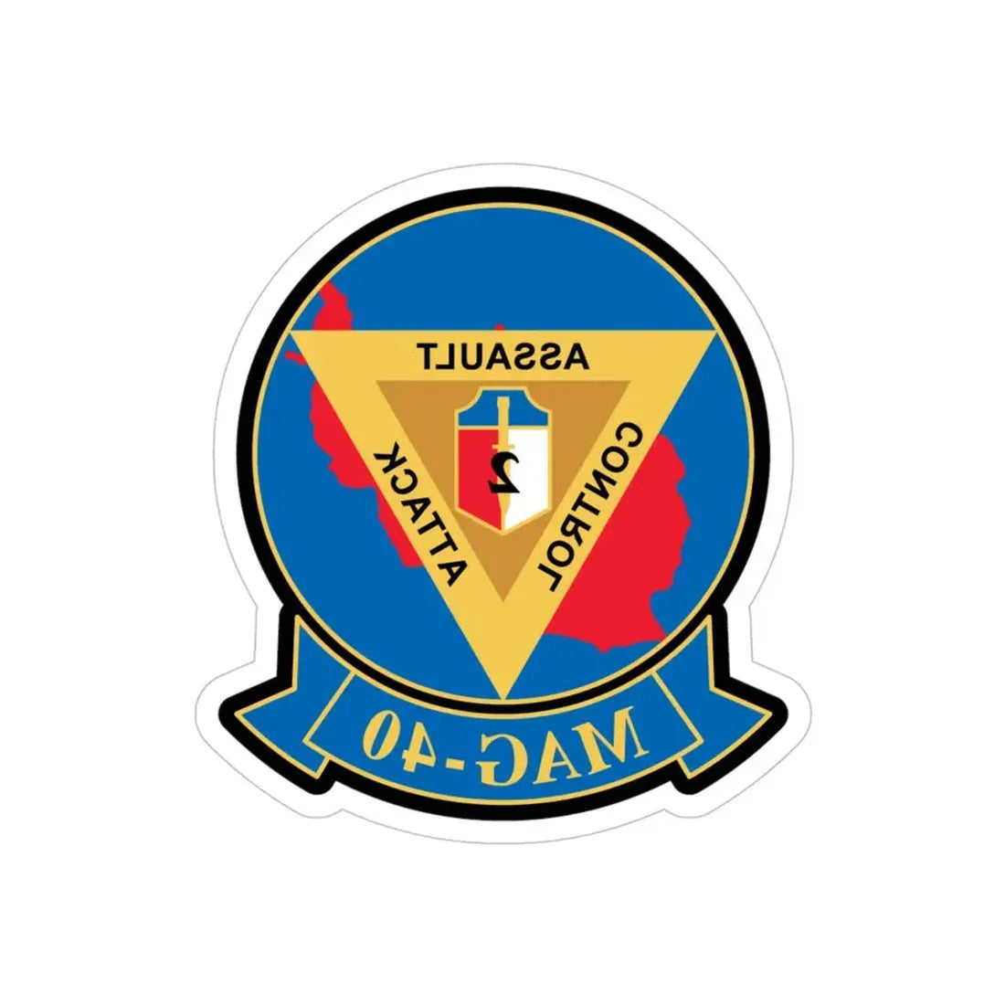 MAG 40 (USMC) REVERSE PRINT Transparent Die-Cut STICKER - The Sticker Space