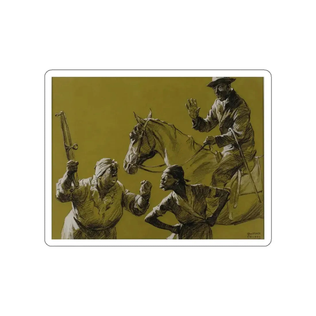 Magazine Story Illustration, Collier's magazine, c.1920 (Magazine Illustration) STICKER Vinyl Die-Cut Decal - The Sticker Space