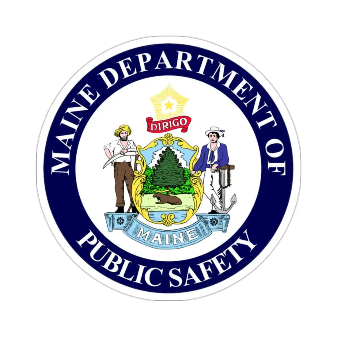 Maine Department of Public Safety STICKER Vinyl Die-Cut Decal - The Sticker Space