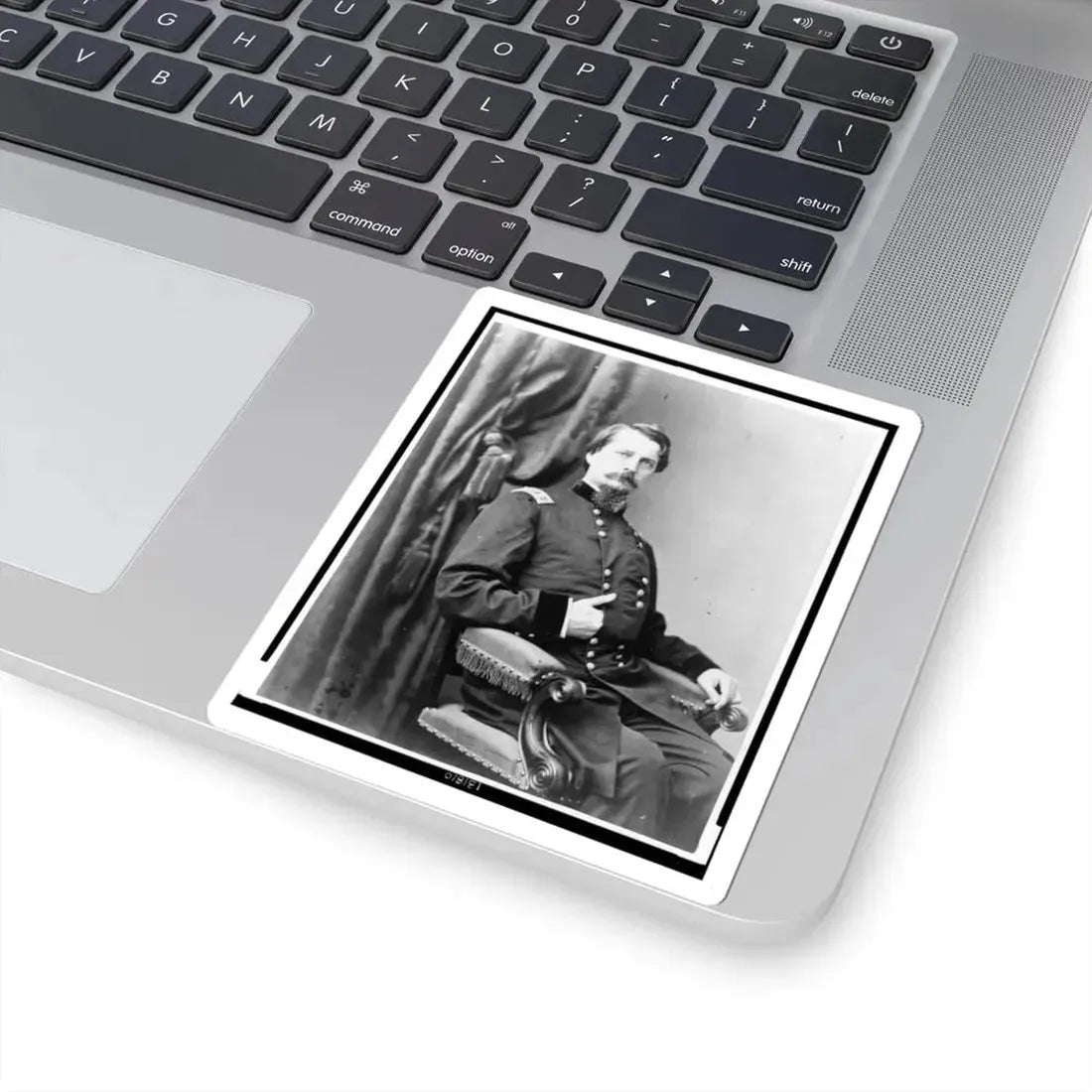 Major General Winfield S. Hancock, Three-Quarter Length Portrait, Seated, Facing Front (U.S. Civil War) STICKER Vinyl Kiss-Cut Decal - The Sticker Space
