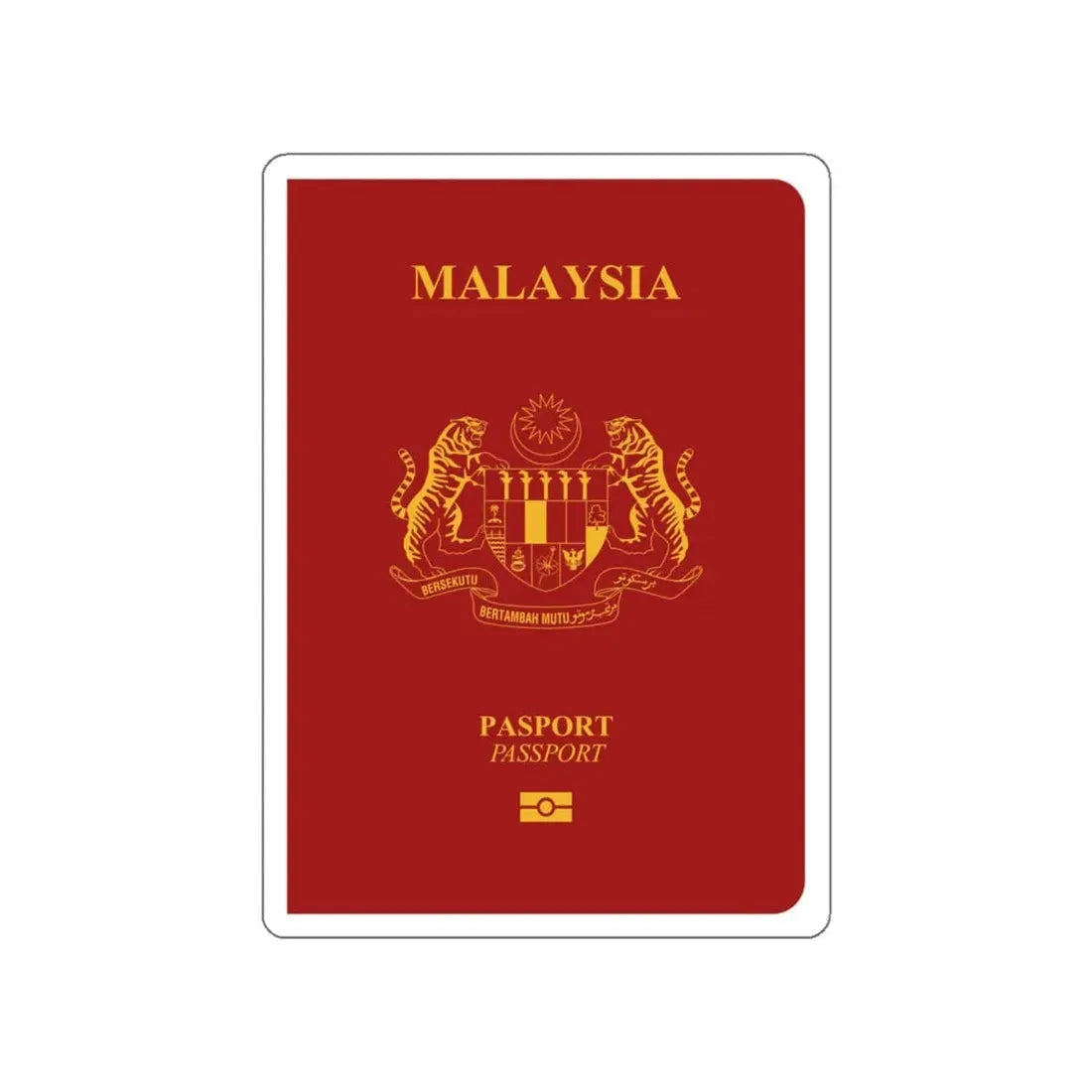 Malaysia Passport STICKER Vinyl Die-Cut Decal - The Sticker Space
