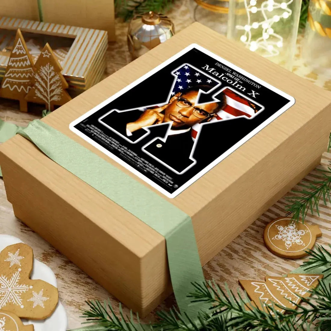 Malcolm X 1992 Movie Poster - STICKER Vinyl Kiss-Cut Decal - The Sticker Space