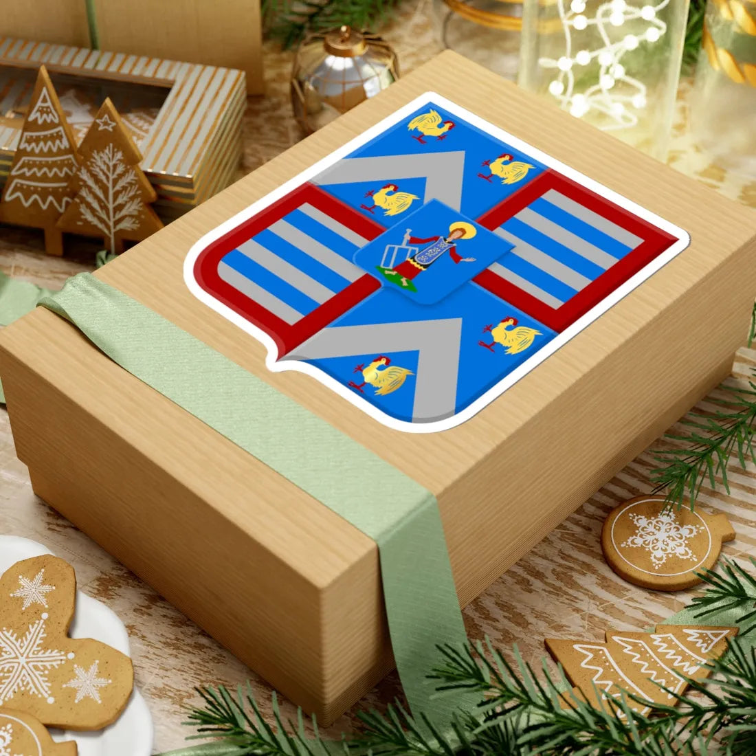 Malle wapen1 (Belgium) (Coat of Arms) STICKER Vinyl Kiss-Cut Decal - The Sticker Space