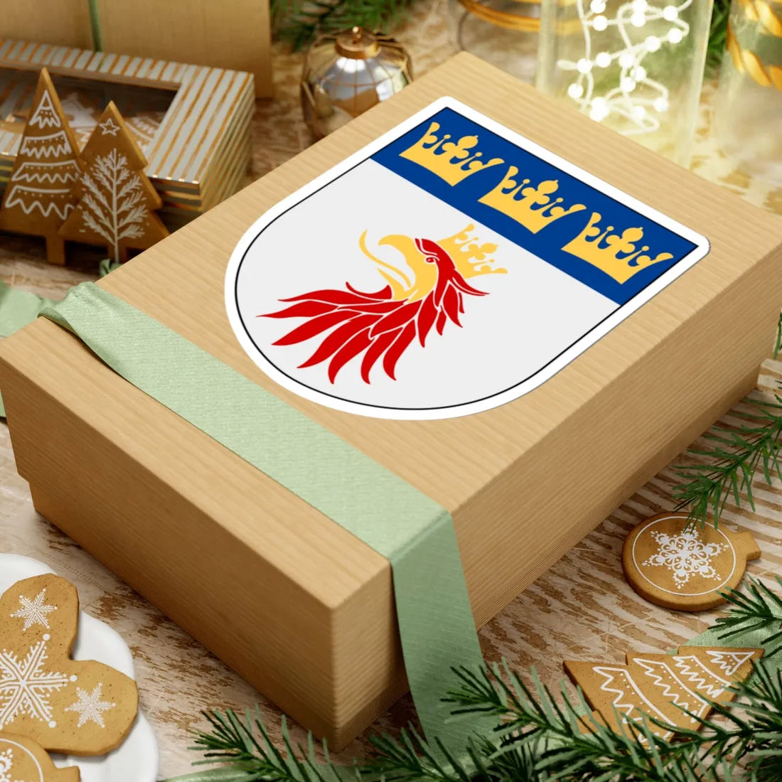 Malmöhus län vapen (Sweden) (Coat of Arms) STICKER Vinyl Kiss-Cut Decal - The Sticker Space