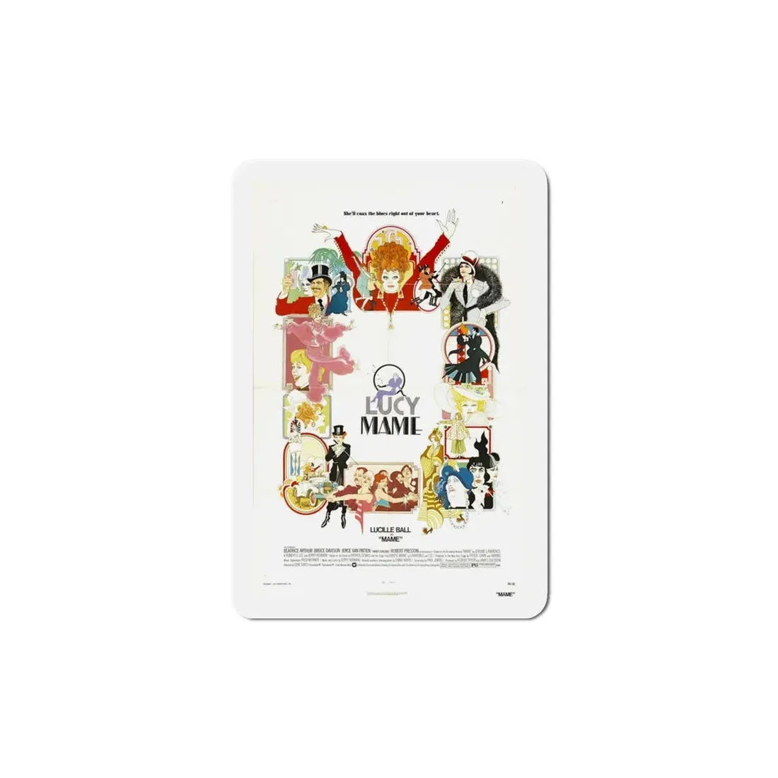 Mame 1974 Movie Poster Refrigerator Magnet - The Sticker Space