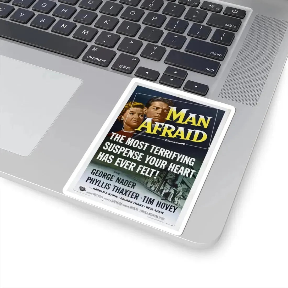 Man Afraid 1957 Movie Poster - STICKER Vinyl Kiss-Cut Decal - The Sticker Space