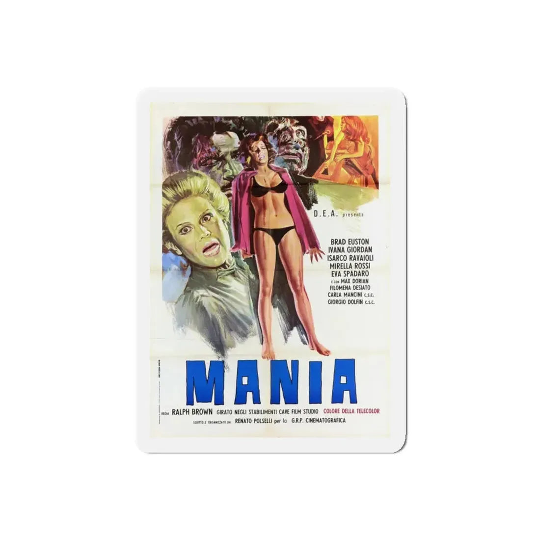 MANIA 1974 Movie Poster - Refrigerator Magnet - The Sticker Space